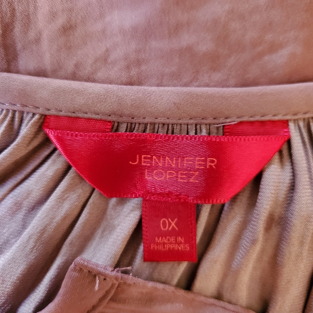 Jennifer Lopez Mauve Poet Peasant‎ Blouse Size 0X - Picture 5 of 7